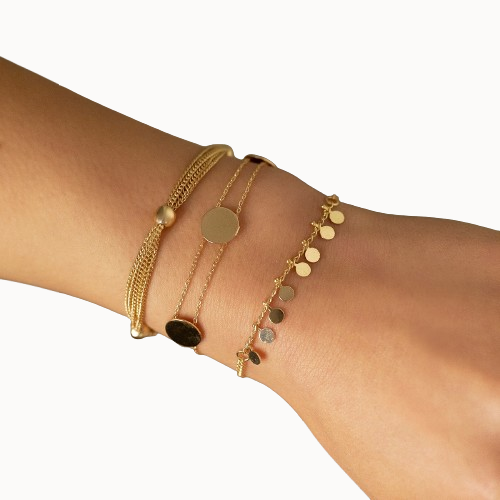 3-Piece Gold Bracelets