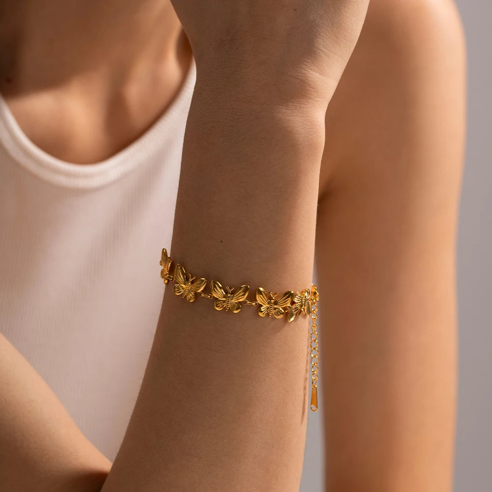 Gold Butterfly Bracelet