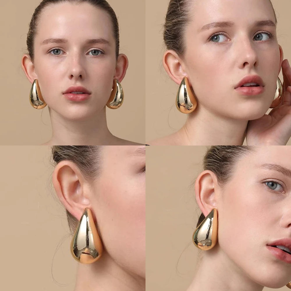 18K Gold Hoop Earrings