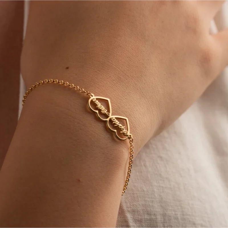 Personalized heart bracelets