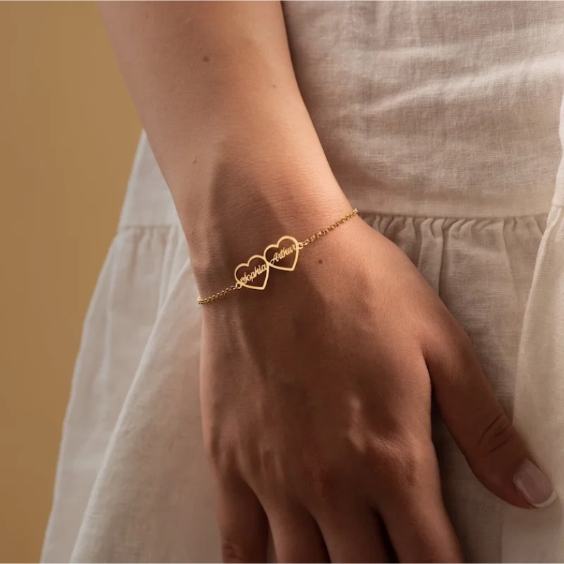 Personalized heart bracelets