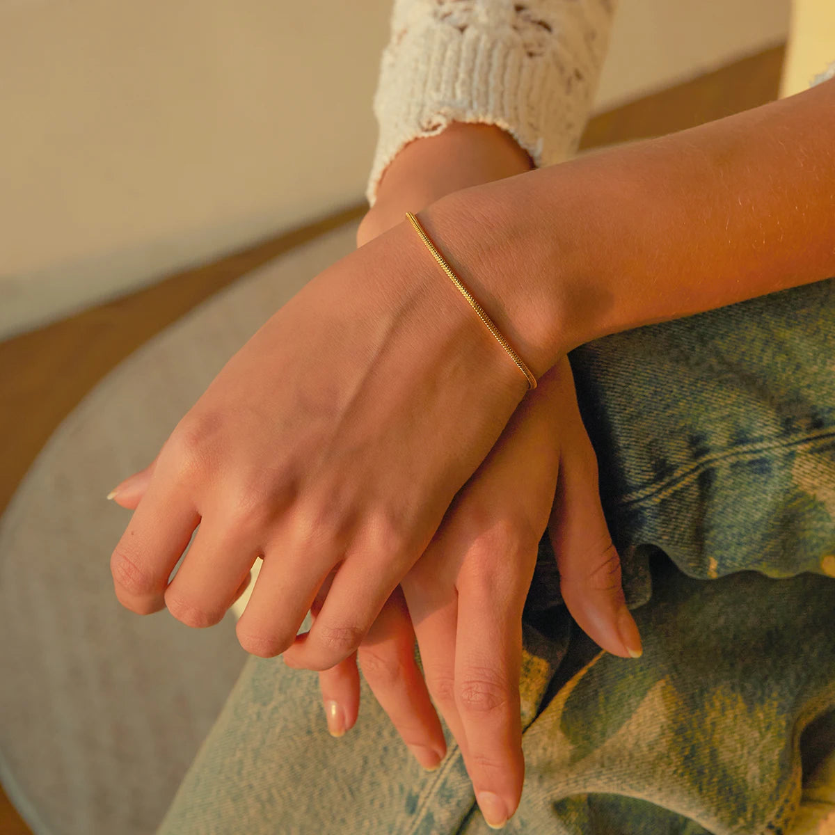 Snake Chain Gold Bracelet