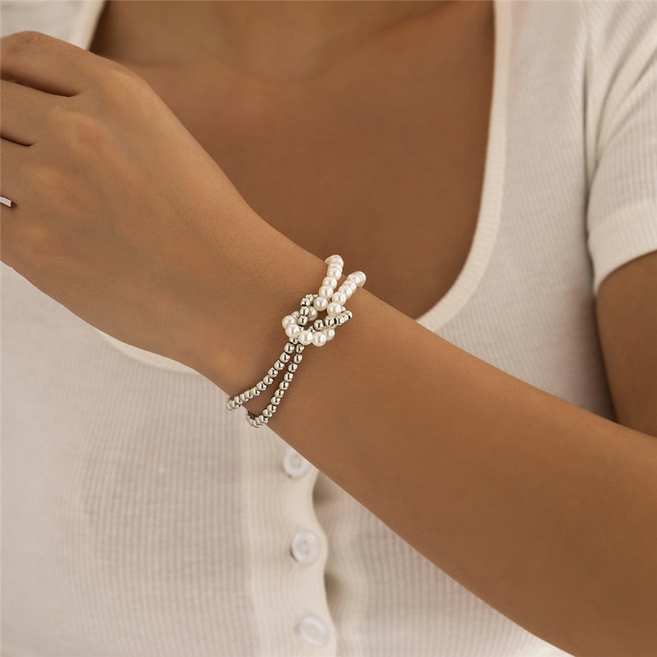 Beaded Gold Chain Bracelets