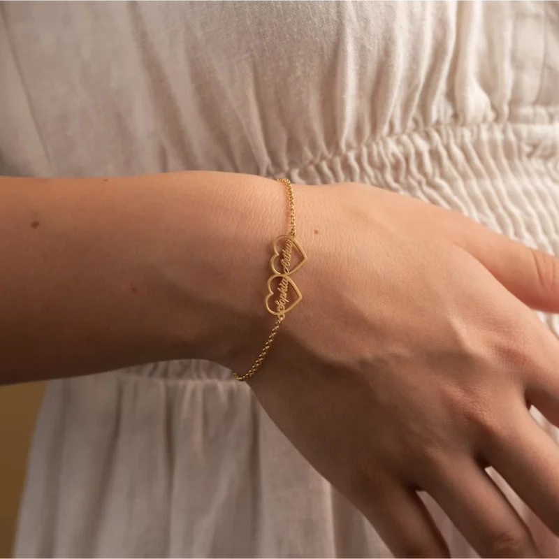 Personalized heart bracelets