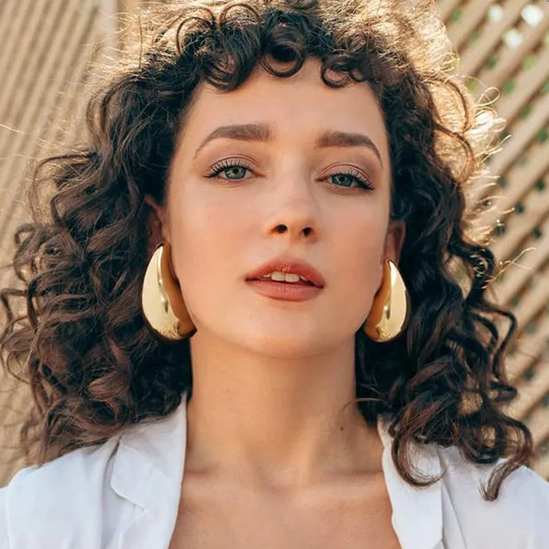 18K Gold Hoop Earrings