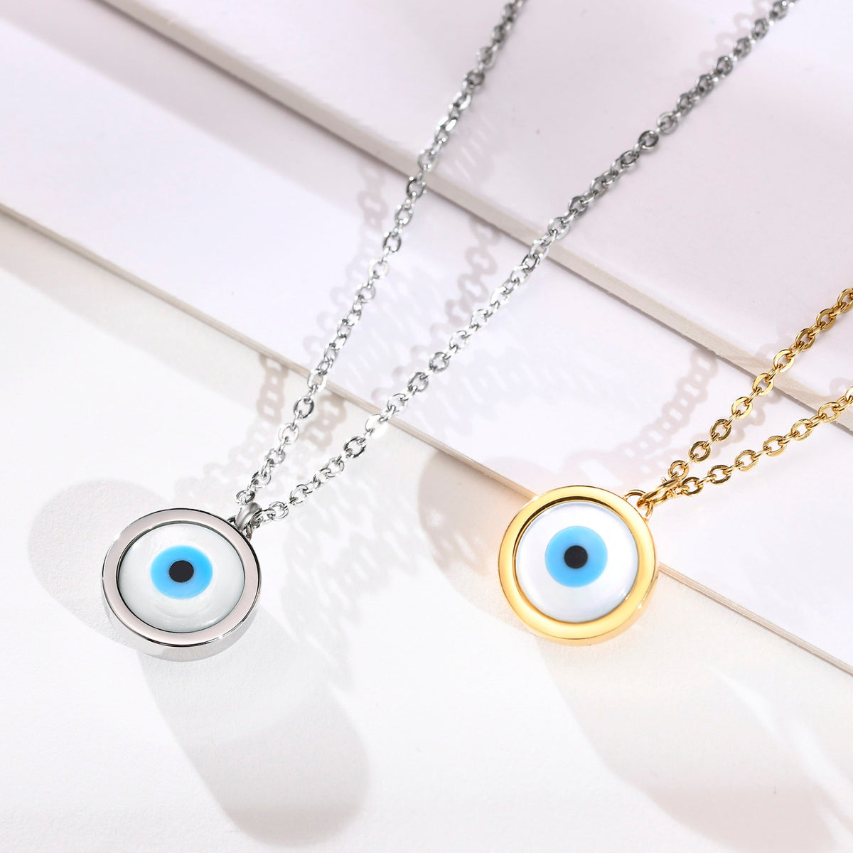 Blue Eye Gold Necklace