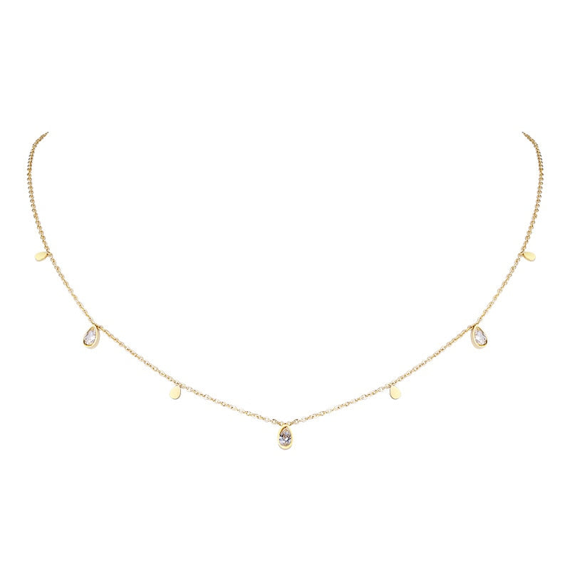Teardrop Gold Necklace