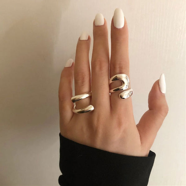 Minimalist Silver Color Rings
