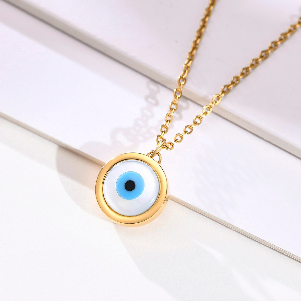 Blue Eye Gold Necklace