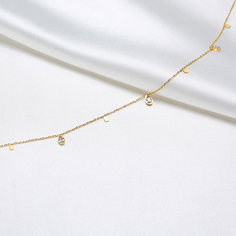 Teardrop Gold Necklace