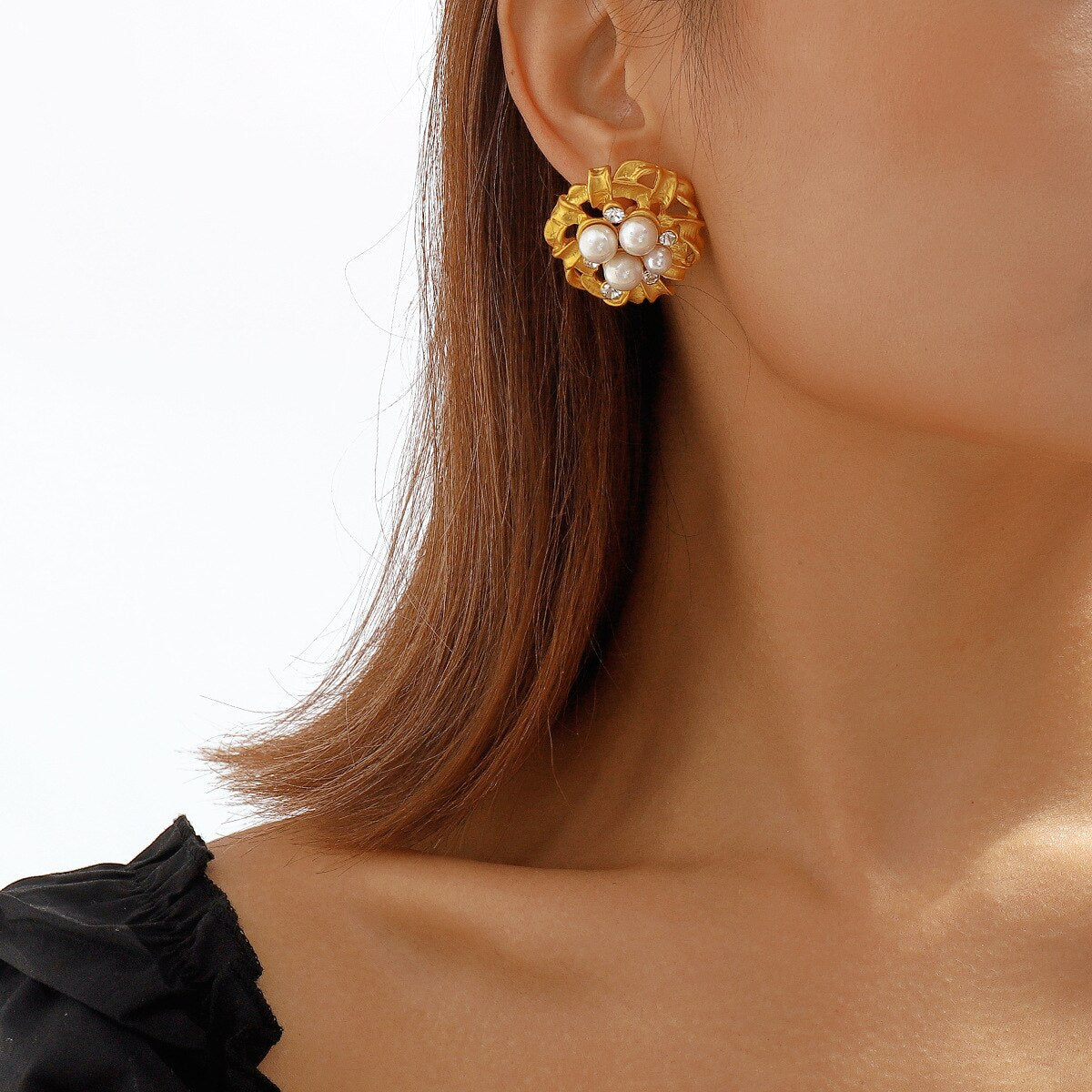 Hollow Out Gold Earrings