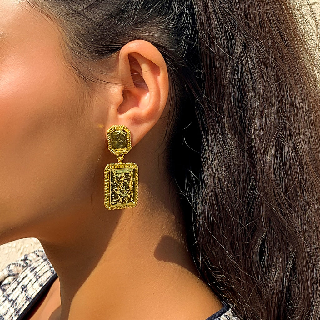 Square Drop Earrings