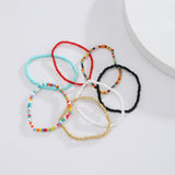 Bright and cheerful 7-piece seed bead bracelet set