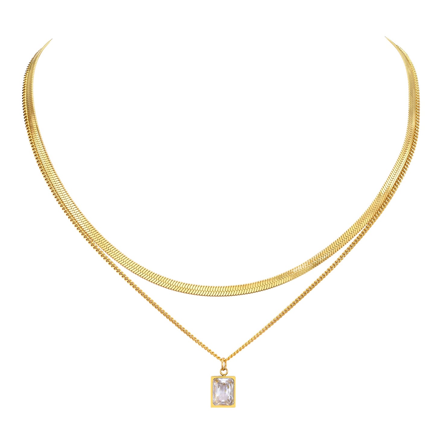 Herringbone Gold Necklace