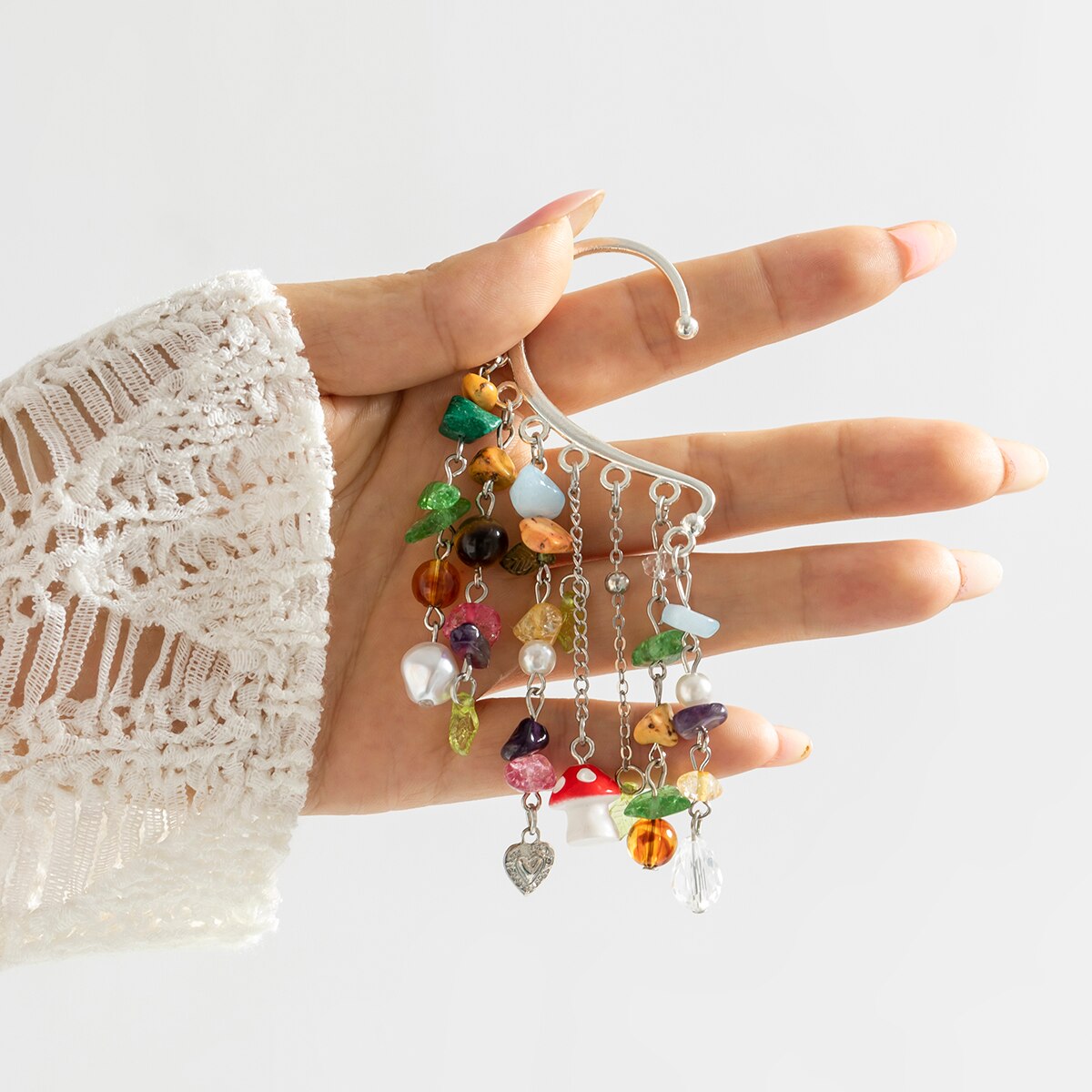 Natural Stone Pendant Earrings