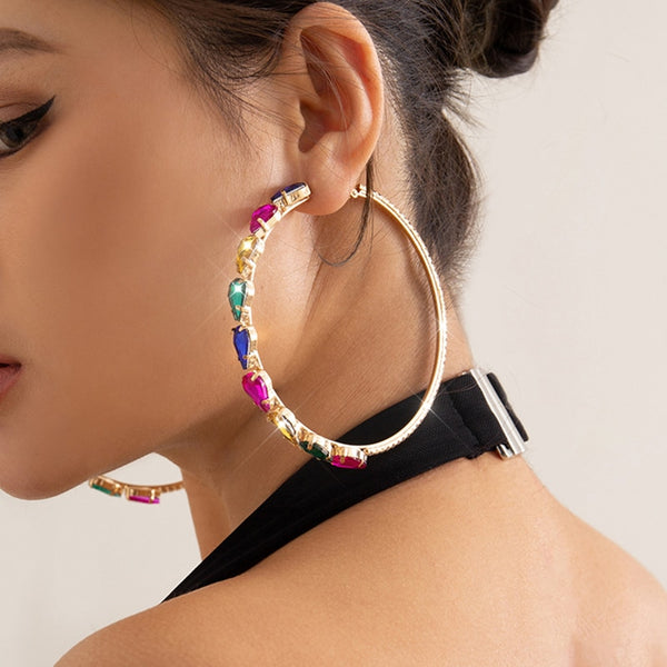 Shiny Circle Hoop Earrings