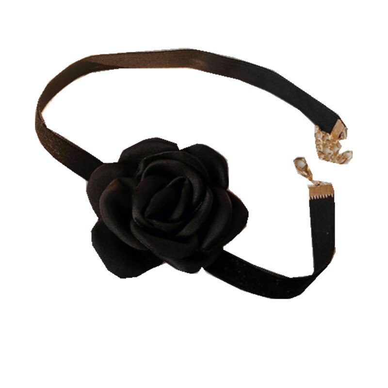 Ribbon chocker flower Necklaces