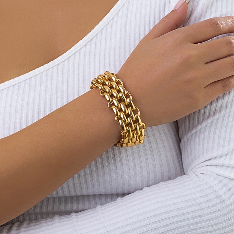 Heavy Chain Gold Bracelet