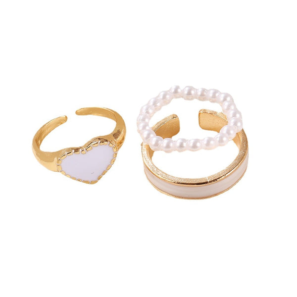 3Pcs/set gold rings for women