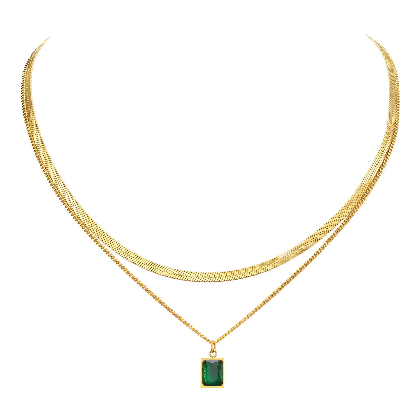 Herringbone Gold Necklace