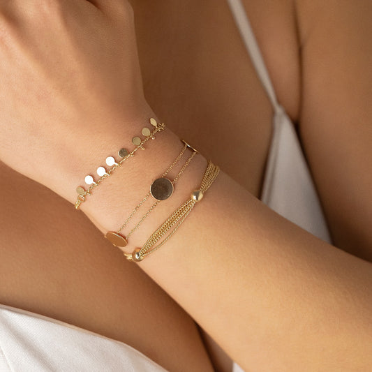 3-Piece Gold Bracelets